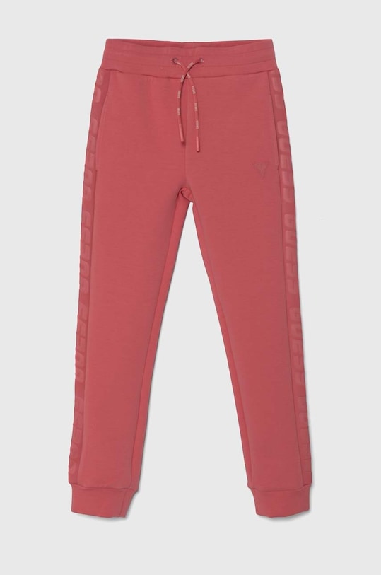 Guess spodnie dresowe dziecięce dzianina różowy J2YQ24.FL03S.9BYH