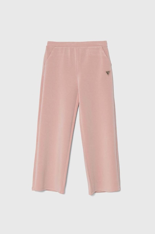 Guess spodnie dresowe dziecięce z elastanem różowy J4YB11.KCAY2.9BYH