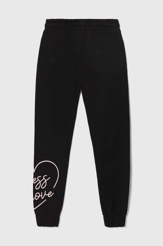 Παιδικό βαμβακερό παντελόνι Guess J4YQ16.KA6R3.9BYH μαύρο AW24
