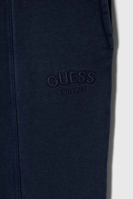 Dievča Detské bavlnené tepláky Guess J4YQ18.KAX74.9BYH tmavomodrá