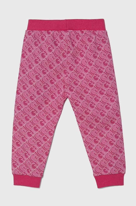 Guess spodnie dresowe bawełniane dziecięce K4YQ11.KA6R4.9BYH różowy AW24