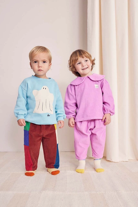 Хлопковые штаны для младенцев Bobo Choses 224AB071 розовый