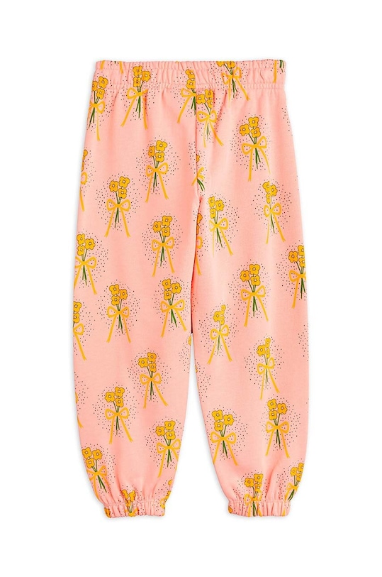 Mini Rodini gyerek pamut melegítőnadrág Winter flowers 2473012828 rózsaszín AW24