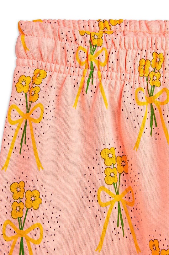 Lány Mini Rodini gyerek pamut melegítőnadrág Winter flowers 2473012828 rózsaszín