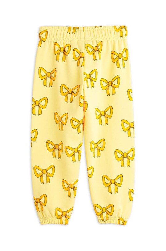 Девочка Детские хлопковые штаны Mini Rodini Bow 2473013323 жёлтый