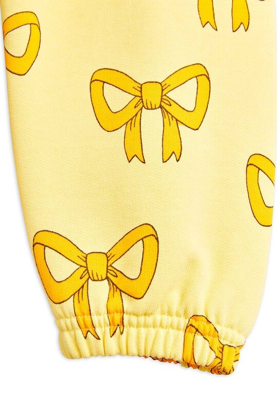 Детские хлопковые штаны Mini Rodini Bow жёлтый 2473013323
