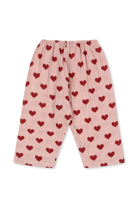 Dziewczynka Konges Sløjd spodnie bawełniane dziecięce COCO PANTS GOTS KS101463 różowy