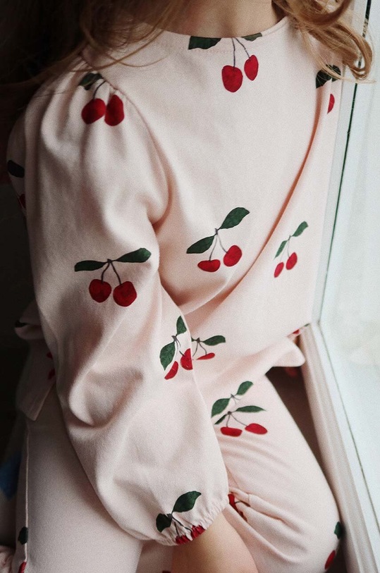 Konges Sløjd spodnie dziecięce DREY SLIT PANTS GOTS KS101489 beżowy