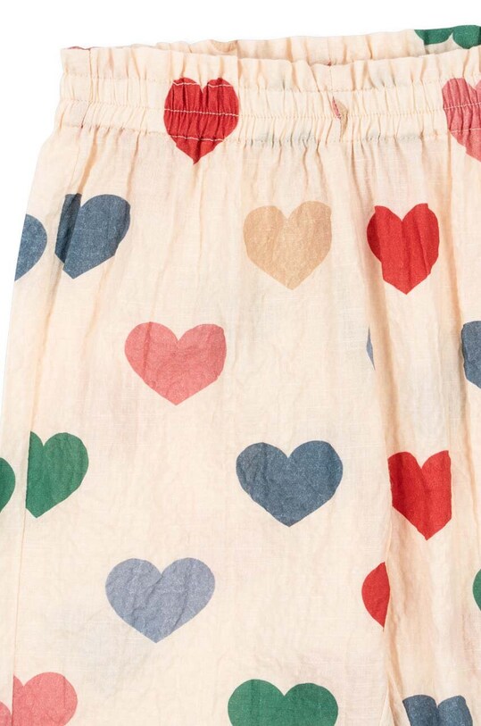 Fete Konges Sløjd pantaloni de trening pentru copii ELIN PANTS GOTS KS101497 bej