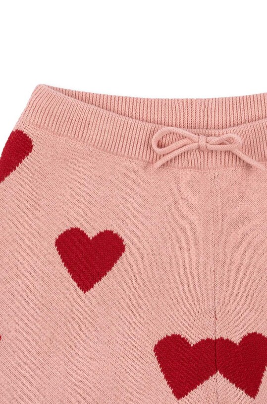 Fete Konges Sløjd pantaloni de trening din bumbac pentru copii LAPIS KNIT PANTS KS101555.G roz