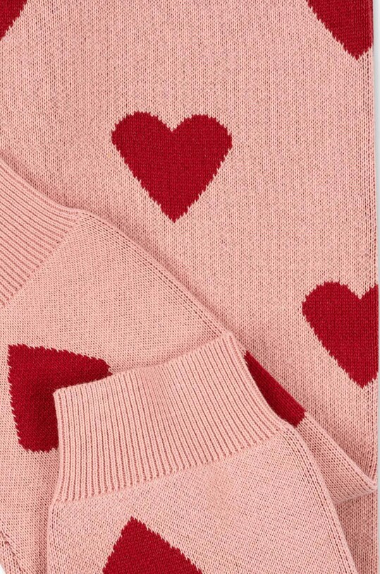 Konges Sløjd pantaloni de trening din bumbac pentru copii LAPIS KNIT PANTS roz KS101555.G