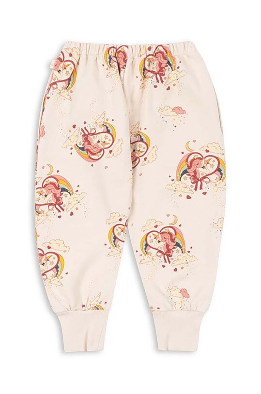 Dziewczynka Konges Sløjd spodnie dresowe bawełniane dziecięce LOUPY LOU SWEAT PANTS GOTS KS101571 beżowy