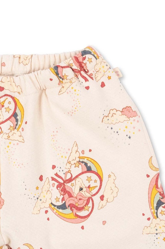 Konges Sløjd spodnie dresowe bawełniane dziecięce LOUPY LOU SWEAT PANTS GOTS beżowy KS101571