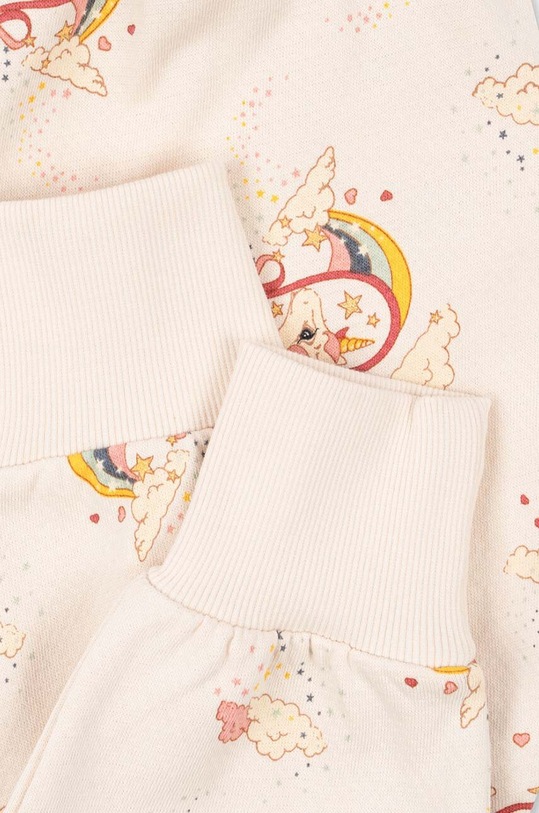 Детски памучен спортен панталон Konges Sløjd LOUPY LOU SWEAT PANTS GOTS KS101571 бежов