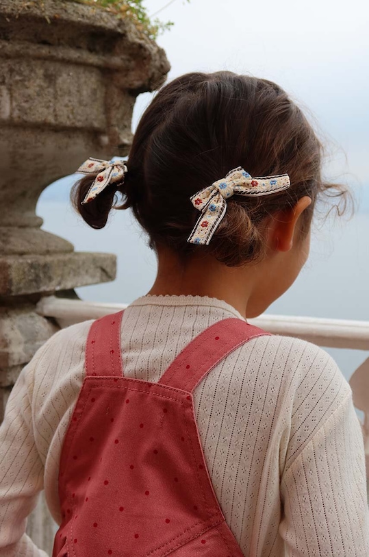 Dětské kalhoty na šle Konges Sløjd NOLA HEART OVERALLS GOTS KS101633