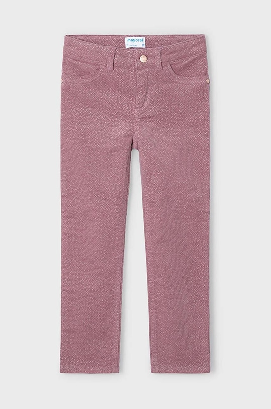 Mayoral spodnie sztruksowe dziecięce z elastanem różowy 4548.6E.Mini.9BYH