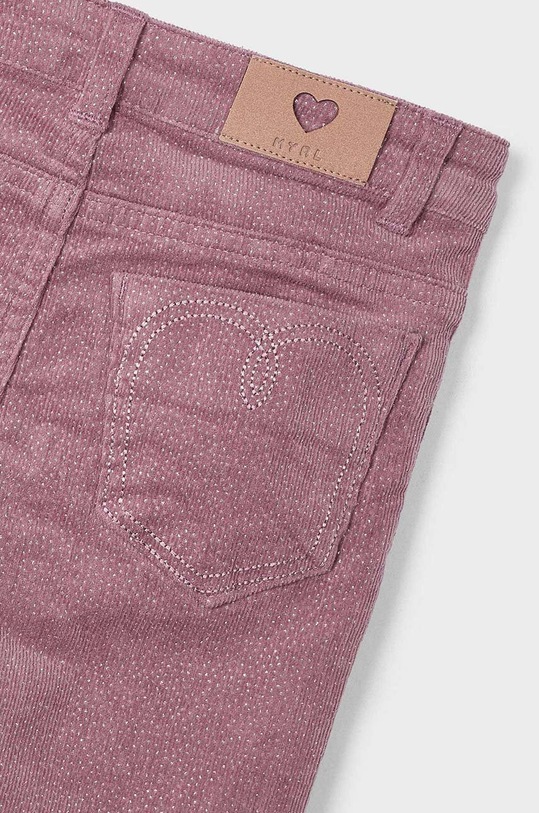 Mayoral spodnie sztruksowe dziecięce 4548.6E.Mini.9BYH różowy AW24
