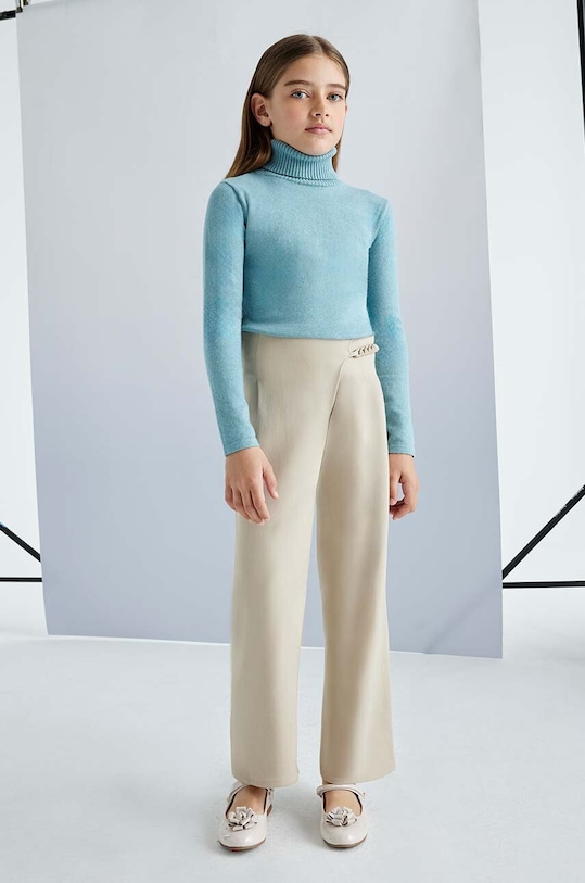 Dětské kalhoty Mayoral látka béžová 7543.8B.Junior.9BYH