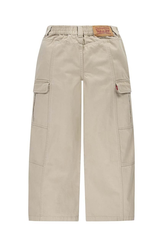 Детские хлопковые брюки Levi's TWILL '94 BAGGY WIDE LEG 3EL019 бежевый AW24