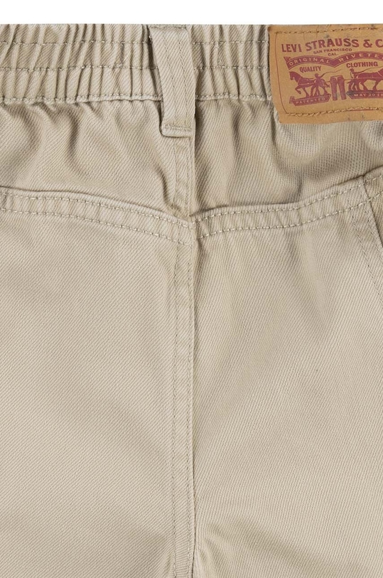Девочка Детские хлопковые брюки Levi's TWILL '94 BAGGY WIDE LEG 3EL019 бежевый