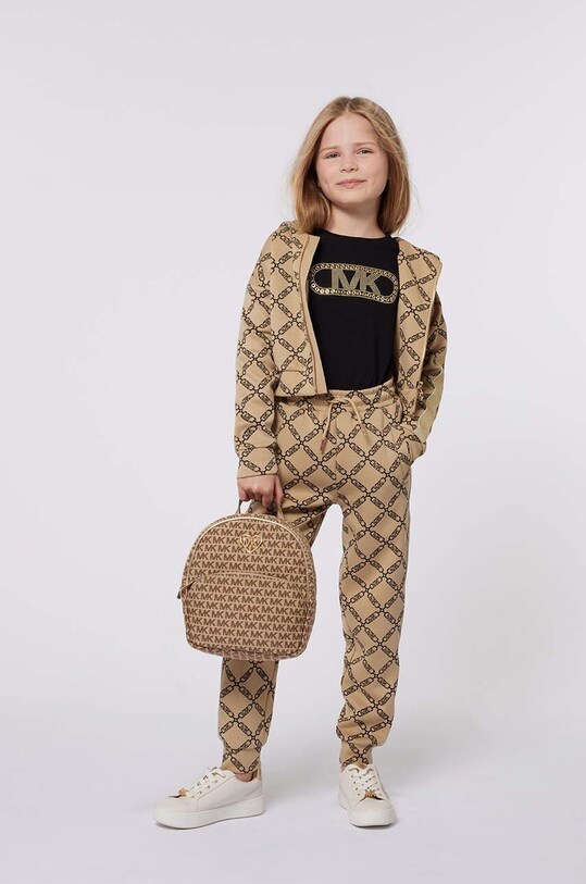 Michael Kors spodnie dresowe dziecięce wzorzyste beżowy R30181.156