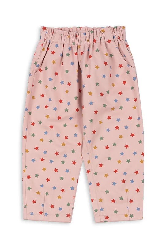 Konges Sløjd pantaloni de bumbac pentru copii FEN FRILL PANTS GOTS bumbac roz KS101975