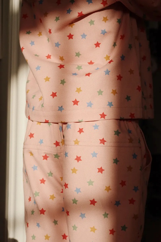 Fete Konges Sløjd pantaloni de bumbac pentru copii FEN FRILL PANTS GOTS KS101975 roz