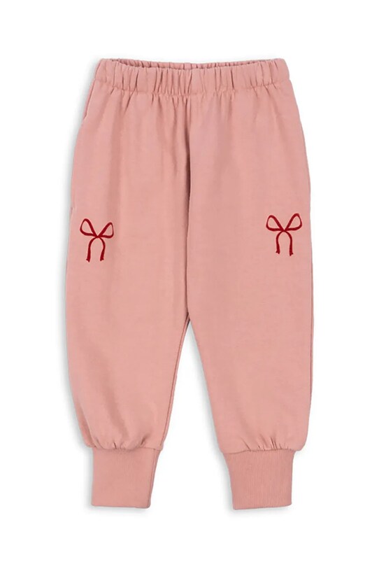 Детские хлопковые штаны Konges Sløjd LOUPY LOU SWEAT PANTS GOTS хлопок розовый KS102027.G