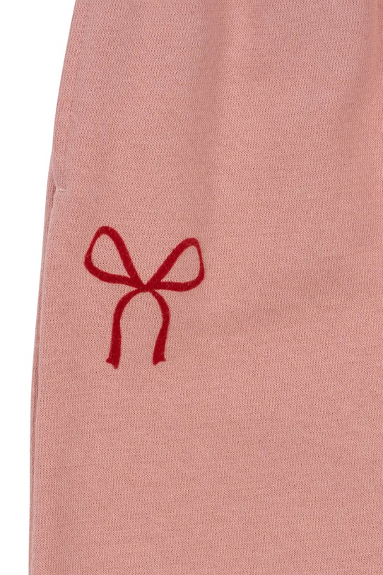 Konges Sløjd spodnie dresowe bawełniane dziecięce LOUPY LOU SWEAT PANTS GOTS różowy KS102027.G