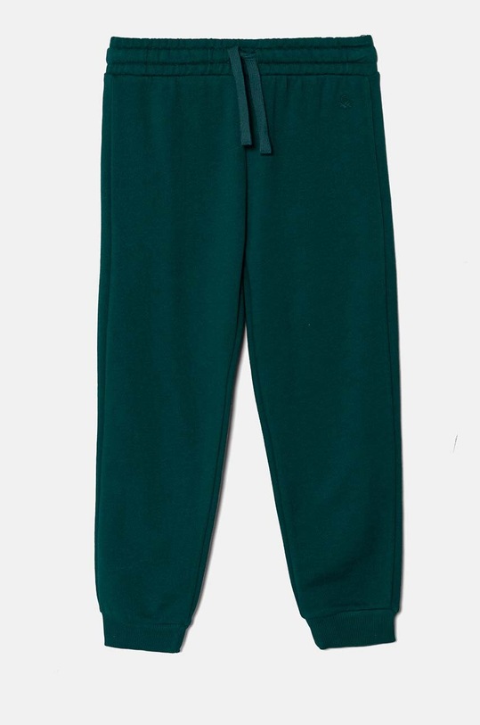 Dětské bavlněné tepláky United Colors of Benetton pletenina zelená 3J68CF02H.G.G.Seasonal