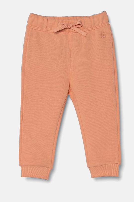Detské bavlnené tepláky United Colors of Benetton bavlna oranžová 3J70GF01N.G.P.Seasonal