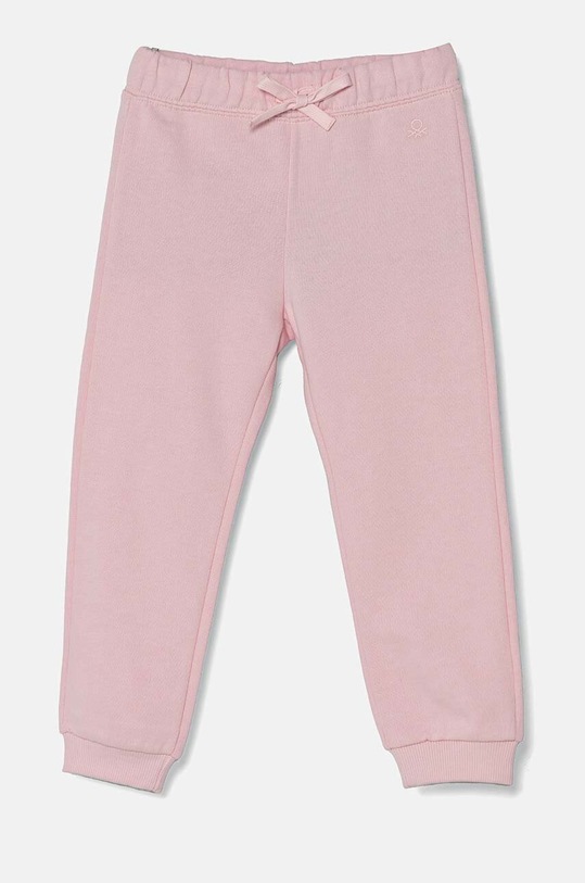 United Colors of Benetton spodnie dresowe bawełniane dziecięce bawełna różowy 3J70GF01N.G.P.Seasonal
