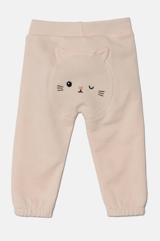 Хлопковые штаны для младенцев United Colors of Benetton 3J70AF01T.W.Seasonal оранжевый AW24