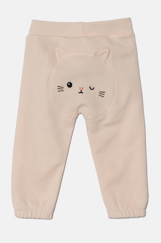 United Colors of Benetton pantaloni de trening din bumbac pentru bebeluși 3J70AF01T.W.Seasonal portocaliu AW24