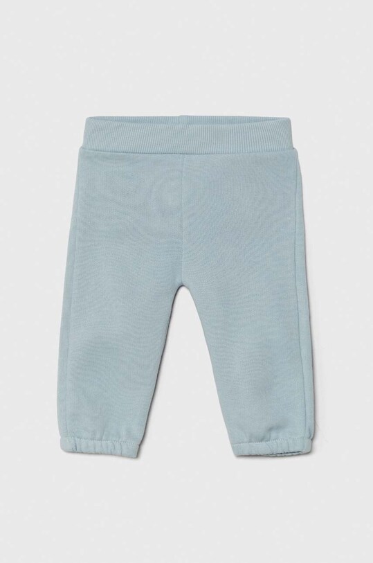 United Colors of Benetton pantaloni de trening din bumbac pentru bebeluși 3J70AF01T.W.Seasonal turcoaz AW24