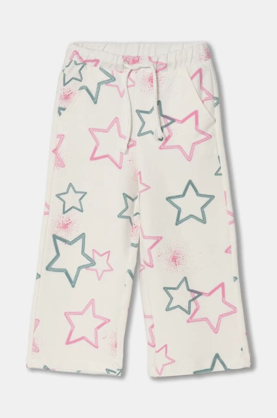 United Colors of Benetton pantaloni de trening pentru copii tricotaj alb 39T6GF040.P.Seasonal