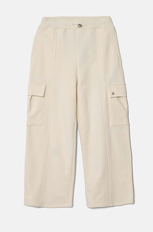 United Colors of Benetton spodnie dresowe bawełniane bawełna beżowy 33NVCF05D.G.Seasonal