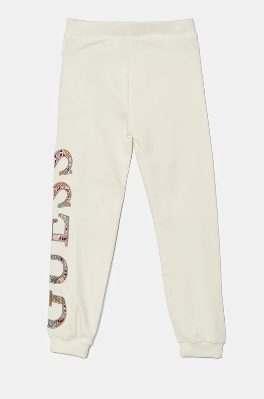 Guess spodnie dresowe bawełniane dziecięce J4BQ11.KAX73.9BYH beżowy AW24