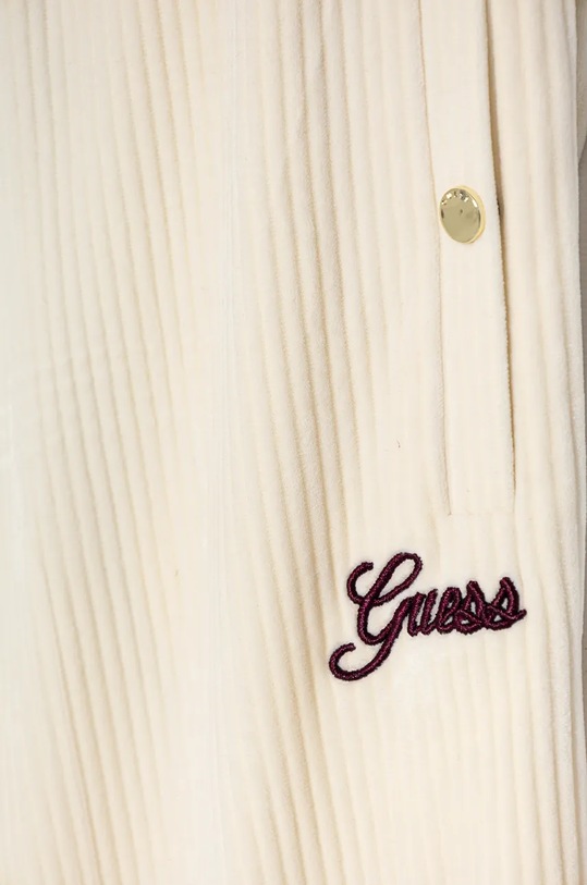 Dziewczynka Guess spodnie dresowe welurowe dziecięce J4BQ13.KCH92.9BYH beżowy