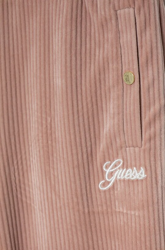 Fete Guess pantaloni de trening din velur pentru copii J4BQ13.KCH92.9BYH roz