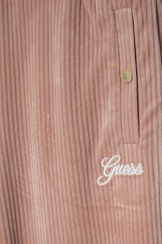 Dziewczynka Guess spodnie dresowe welurowe dziecięce J4BQ13.KCH92.9BYH różowy