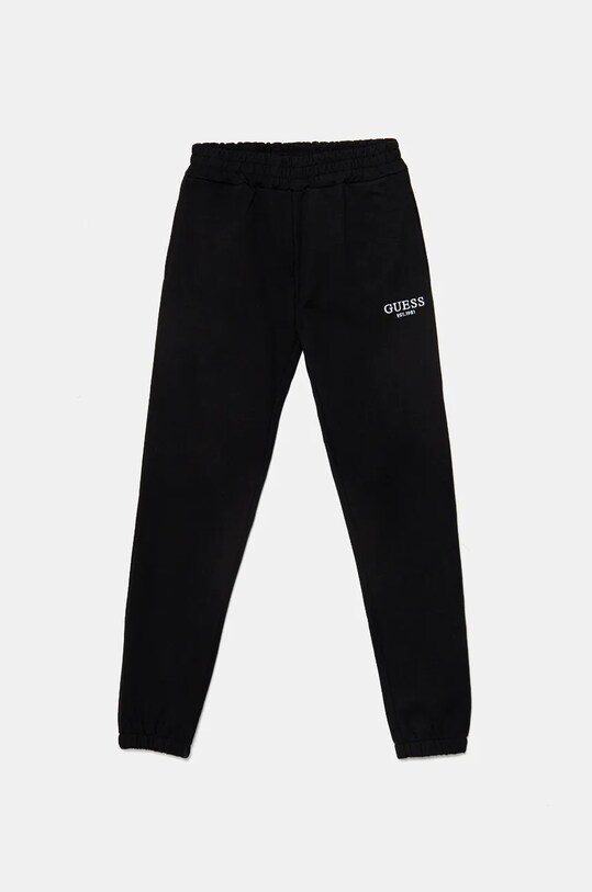 Guess pantaloni de trening din bumbac pentru copii bumbac negru J4BQ17.KAV33.9BYH