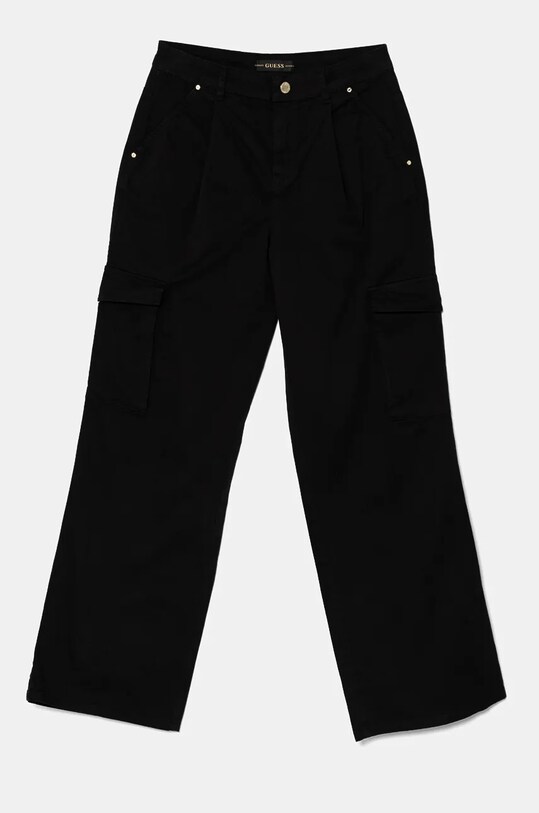 Guess spodnie dziecięce z elastanem czarny J4BB00.WGSL0.9BYH