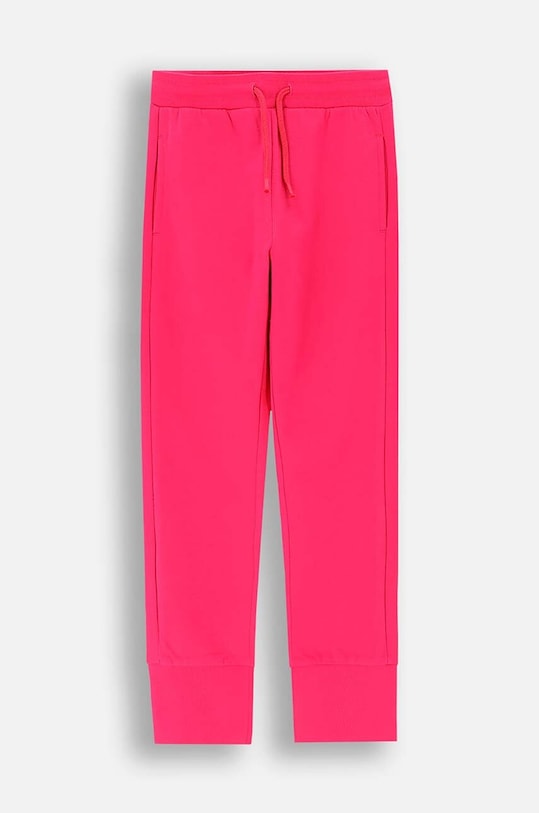 Coccodrillo spodnie dresowe bawełniane dziecięce ZC4120201VGA różowy AW24