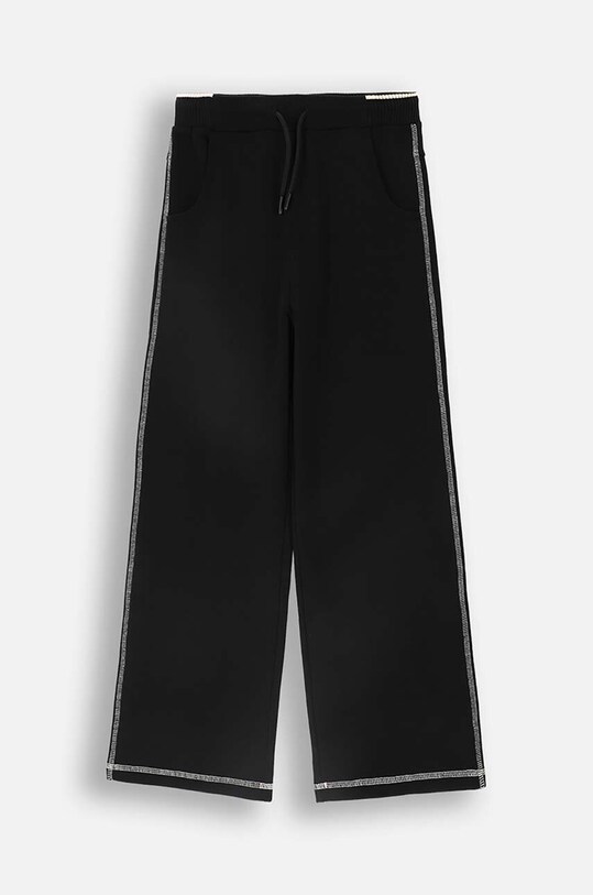 Coccodrillo pantaloni de trening din bumbac pentru copii ZC4120201CGJ negru AW24