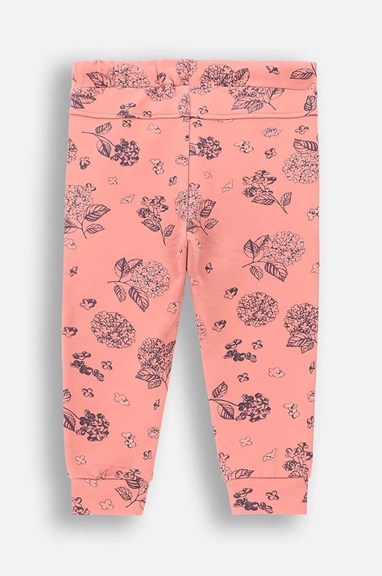 Coccodrillo spodnie dresowe bawełniane niemowlęce ZC4120102FGN różowy AW24