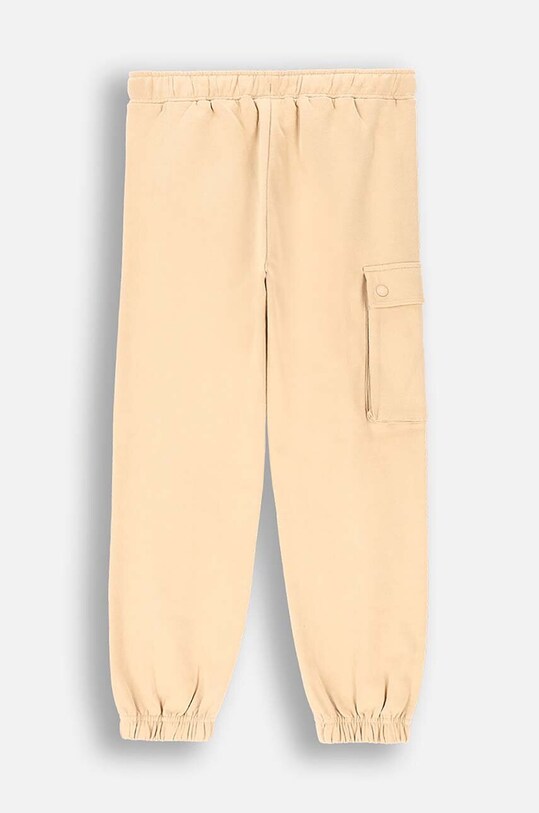 Детски памучен панталон Coccodrillo ZC4120101RGJ бежов AW24