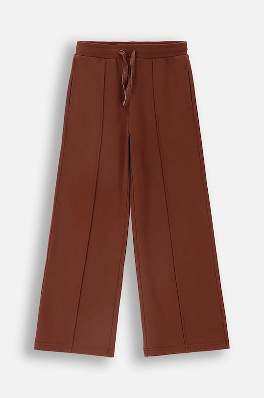 Детски памучен спортен панталон Coccodrillo памук кафяв ZC4120102RGJ