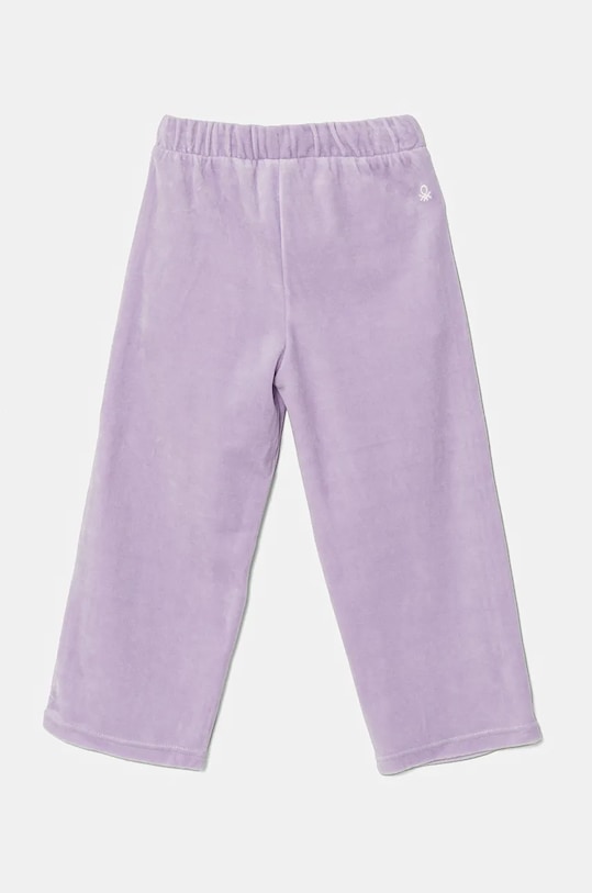 Dětské velurové tepláky United Colors of Benetton 3UK0GF03Y.P.Seasonal fialová AW24