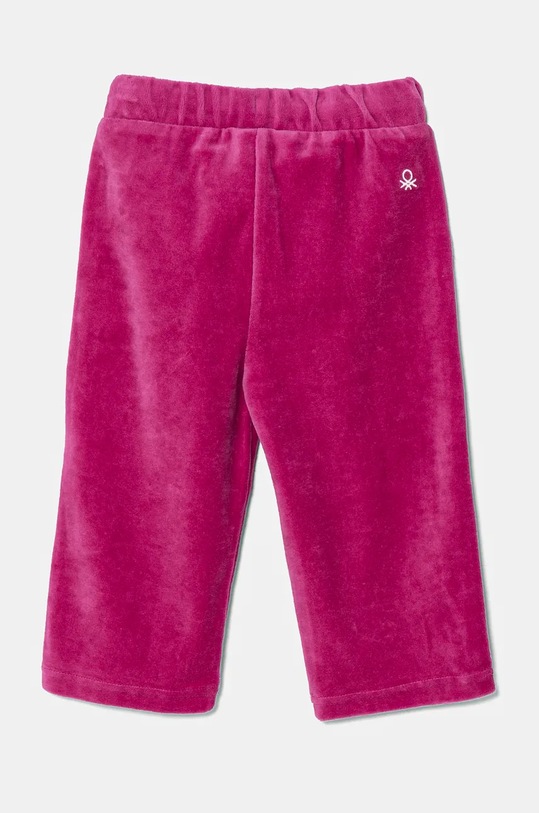 United Colors of Benetton spodnie dresowe welurowe dziecięce 3UK0GF03Y.P.Seasonal różowy AW24